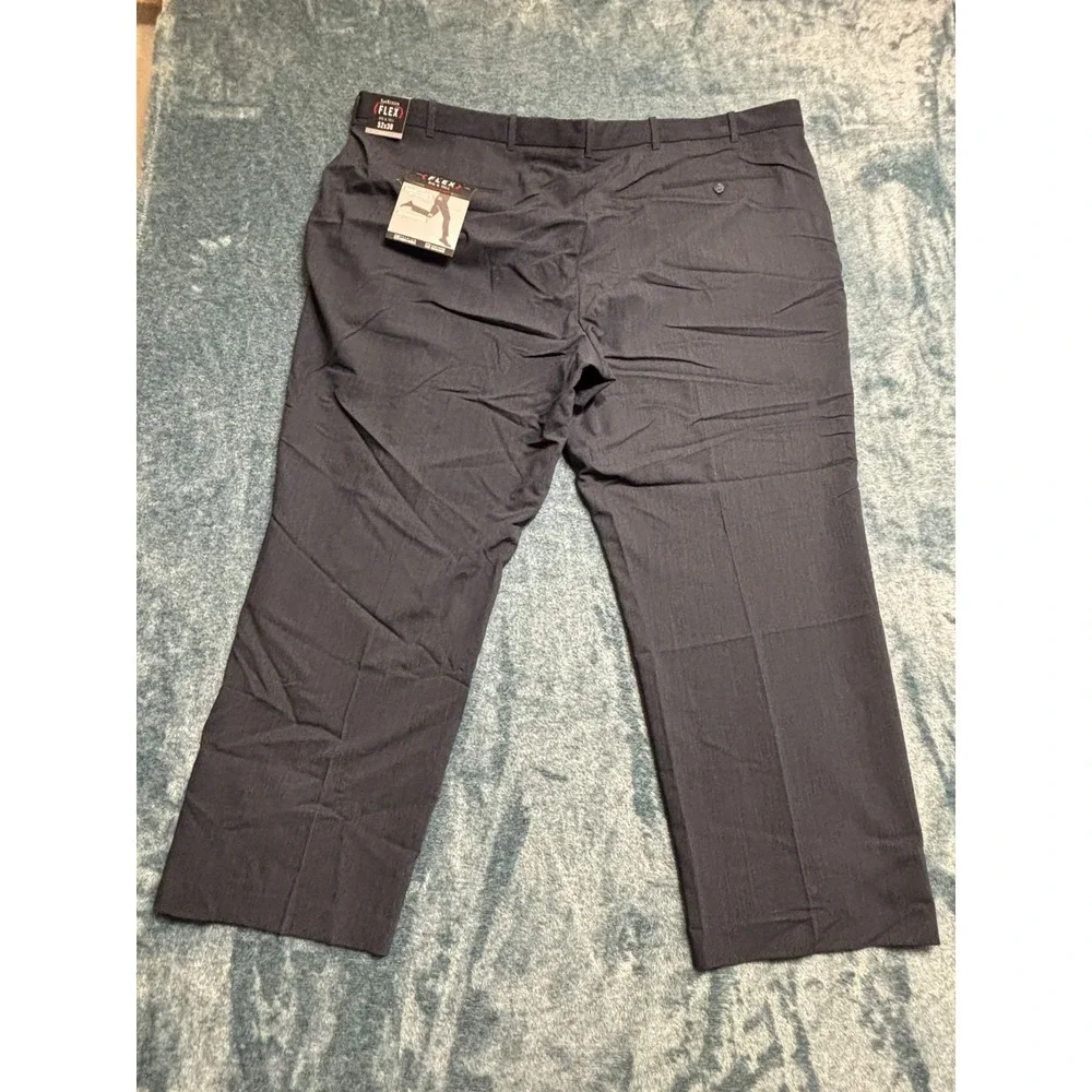 Van Heusen FLEX Dress Pants 52x30 NWT Men Slate Blue Straight Big & Tall